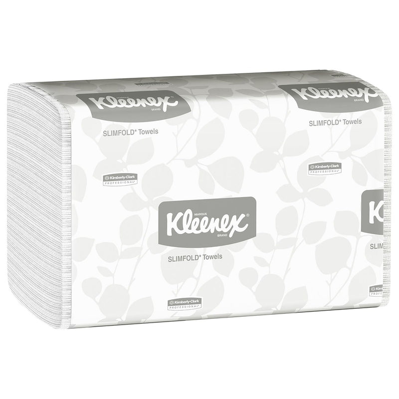 Kimberly Clark Kleenex Slimfold Towels, Absorbency Pockets, White, Single Ply (24/CS) 