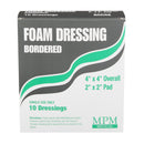 MPM Medical Foam Dressing MPM 4 X 4 Inch With Border Waterproof Backing Adhesive Square Sterile (100/CS) 