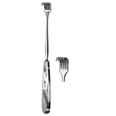 Sklar Volkman Retractor - 8-1/2", Sharp, 4 Prongs - 60-5624