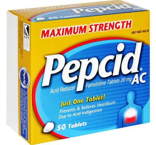 Pepcid AC Famotidine 20 mg Acid Reducer Tablets Maximum Strength (Box of 50)