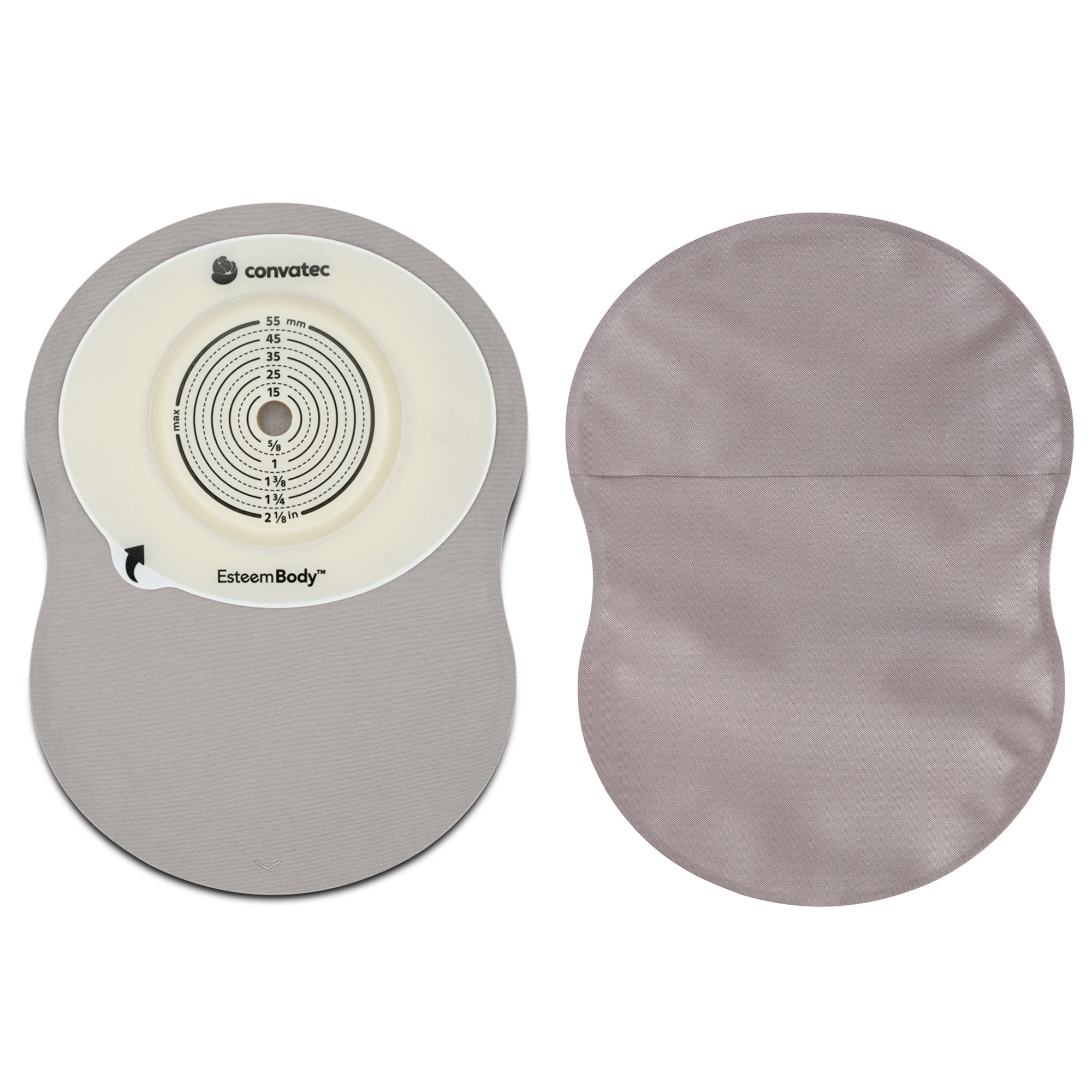 ConvaTec Ostomy Pouch Esteem Body One-Piece System 9 Inch Length Convex, Trim To Fit 10 to 45 mm Stoma Closed End (30/BX) 
