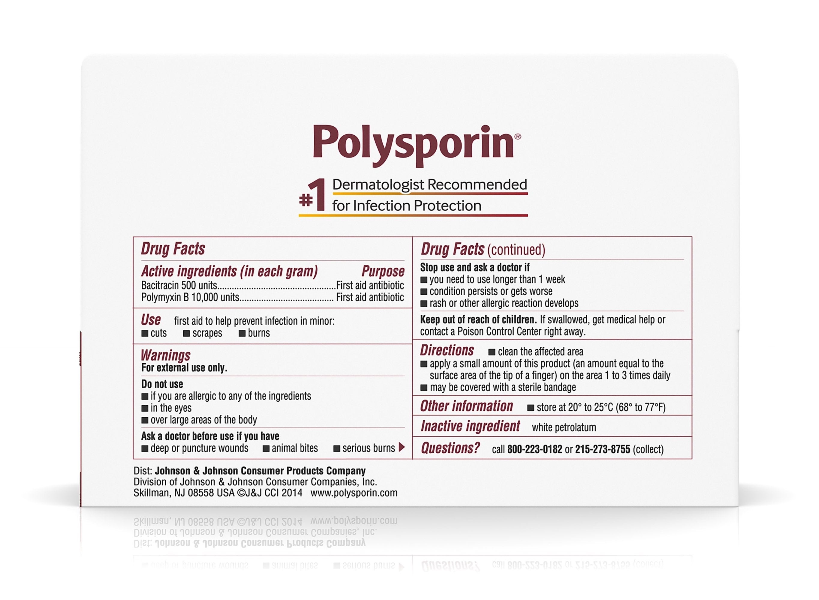 Kenvue Brands LLC Polysporin Bacitracin / Polymyxin B First Aid Antibiotic, 1 oz. Tube (24/CS) 