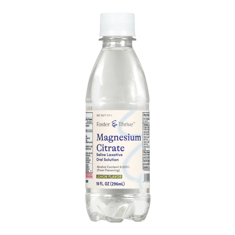 McKesson Brand Foster & Thrive Magnesium Citrate Laxative, Lemon Flavor, 10-ounce bottle