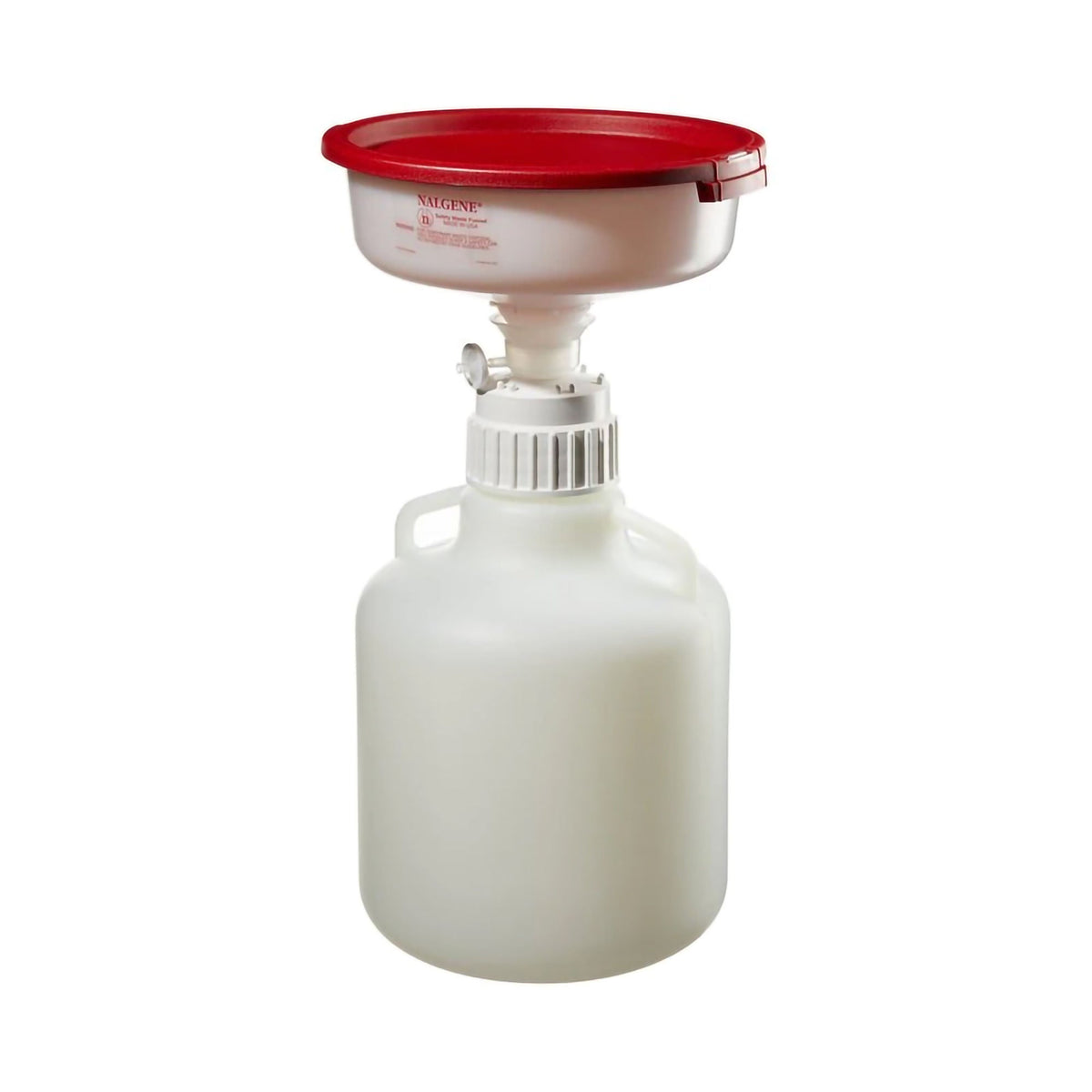 Safety Waste Funnel System Nalgene HDPE / Polypropylene 10 Liter Capacity (Case)