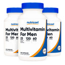 Dietary Supplement nutricost Multivitamin For Men Vitamin A / C / D / E / K 1,800 mcg - 125 mg - 75 mcg - 20 mg - 80 mcg Strength Capsule 120 Per Bottle (12/CS)