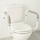 McKesson Brand McKesson Toilet Safety Rail, White Steel, Width-Adjustable (2/CS) 