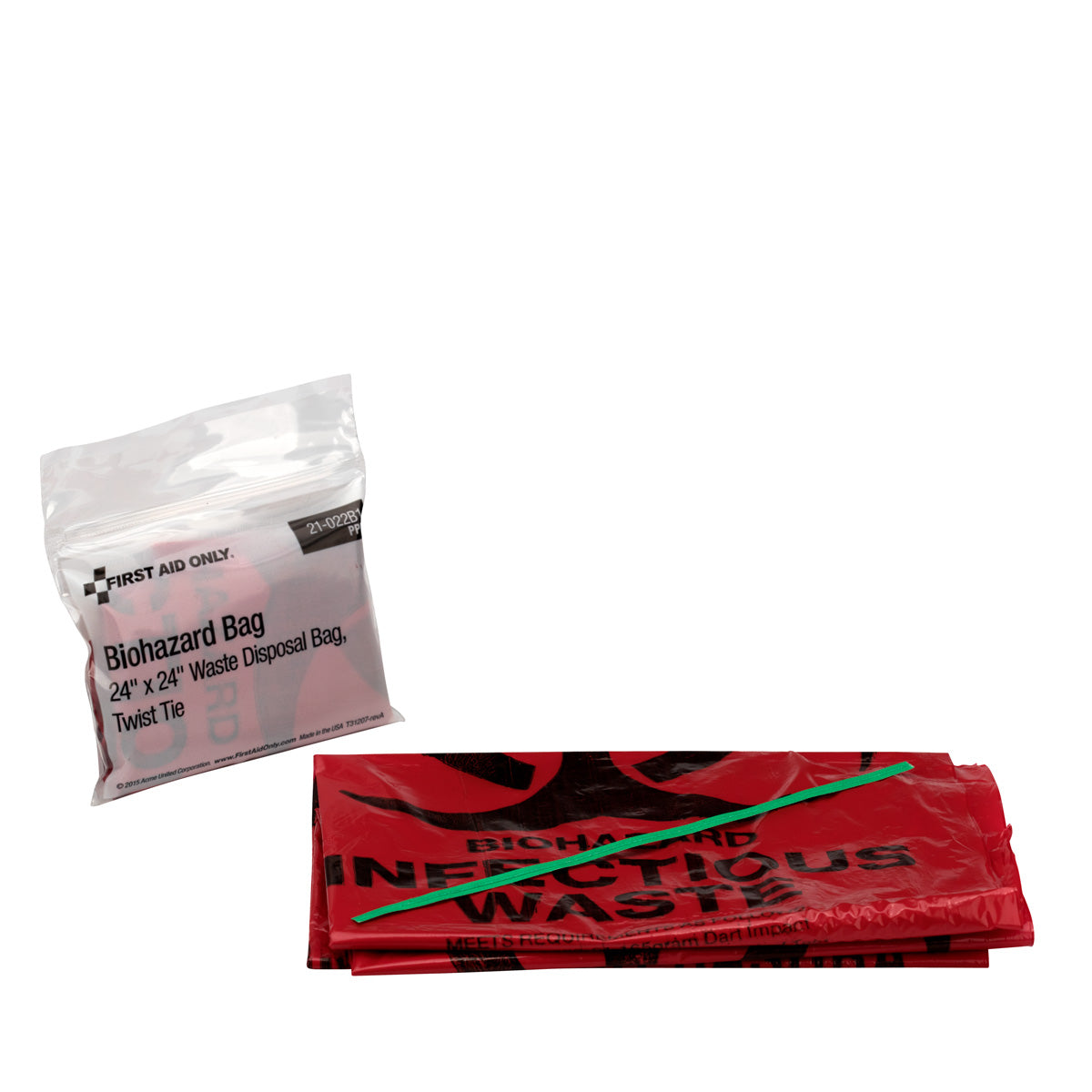 BIOHAZARD BG W/TIE 1/BG (DROP)