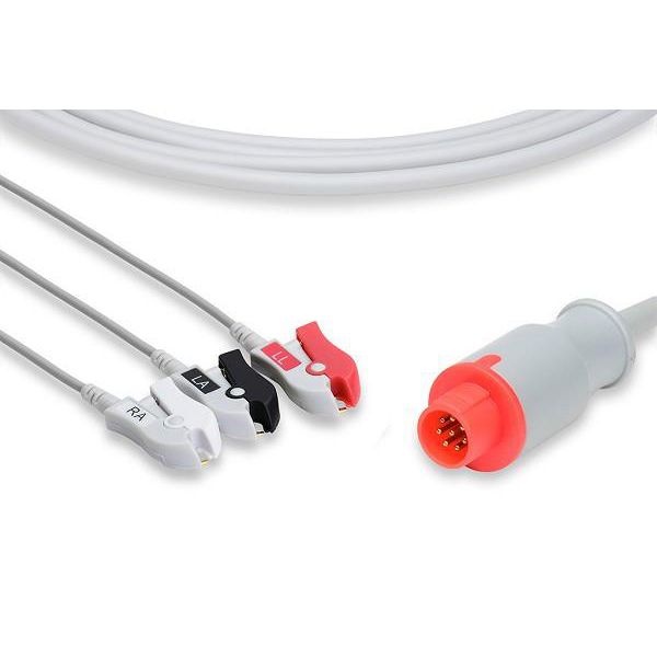 Bionet One Piece ECG Cable  3 Leads Clip