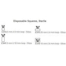 Bovie Aaron Disposable Sterile Square Electrodes (5/Box)  10mm x 4mm Square