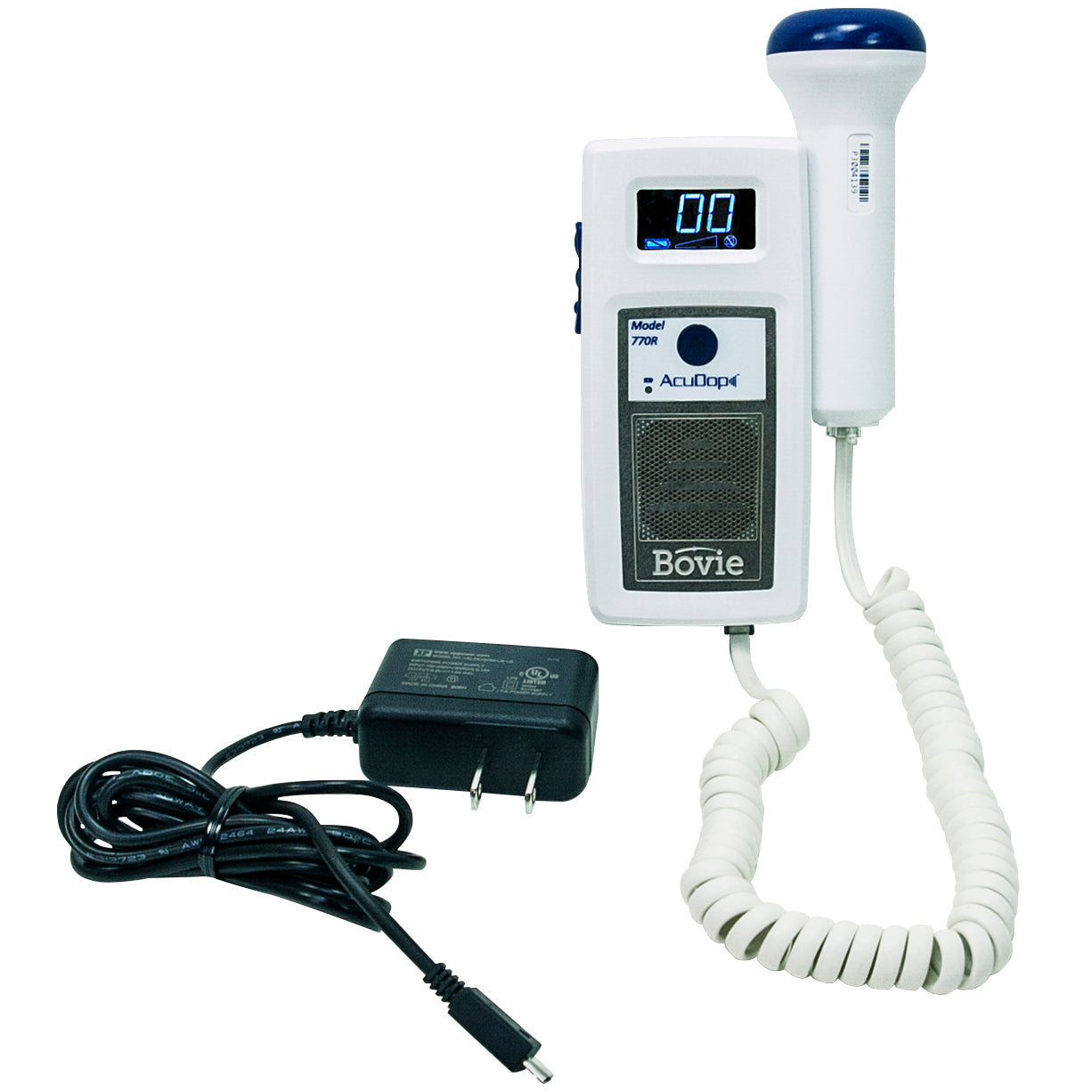 Bovie AcuDop II 770R Display Rechargeable Doppler  Doppler with 8 MHz Vascular Probe