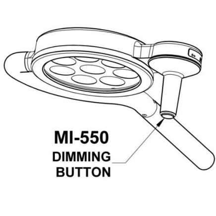 Bovie MI-550 LED Examination Light - Dimming Button Diagram