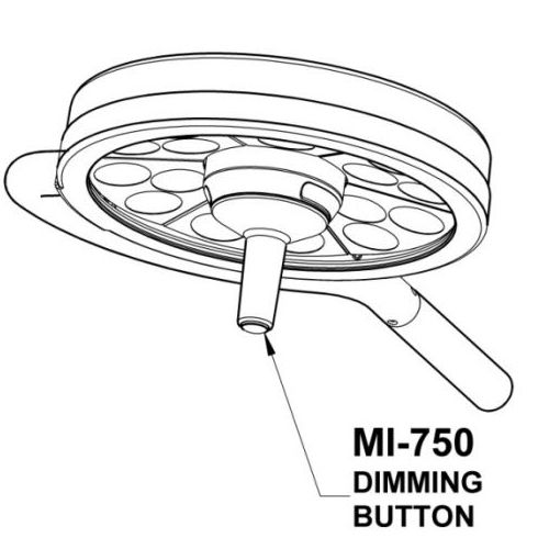 Bovie MI-750 LED Procedure Light - Wall Mount  With Battery Back-up (061422B)