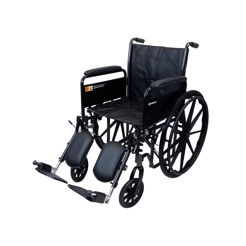 Dynarex DynaRide S2 Wheelchair-20x16inch Seat w/ Detach  Full Arm ELR