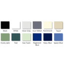 Brandt Industries Hydraulic Stool Color Chart - Black, White, Dove Gray, Gun Metal, Parchment, Taupe, Dusty Jade, Teal, Sea Foam, Regiment Blue, Navy Blue, Space Blue