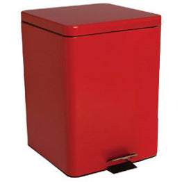 Brewer 20 Quart Step On Metal Waste Can - Red