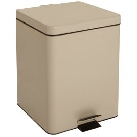 Brewer 20 Quart Step On Metal Waste Can  Beige