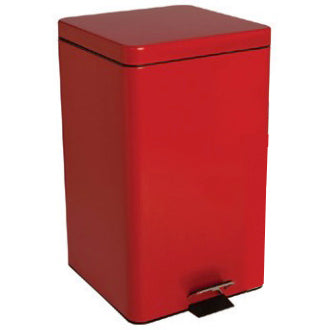 Brewer 32 Quart Step On Metal Waste Can - Red
