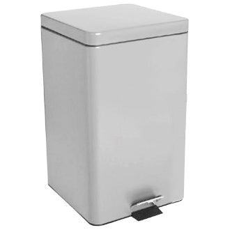 Brewer 32 Quart Step On Metal Waste Can - White