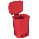 Brewer 32 Quart Step On Plastic Waste Can - Red