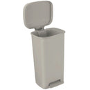 Brewer 52 Quart Step On Plastic Waste Can  Beige