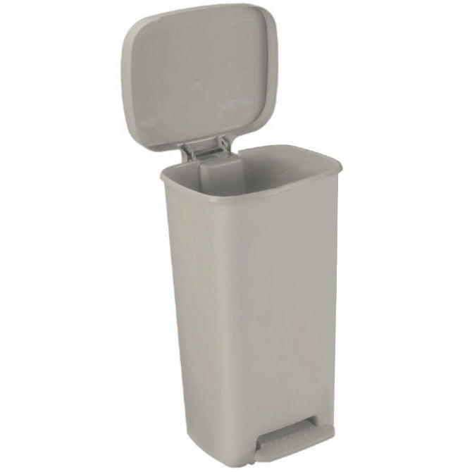 Brewer 52 Quart Step On Plastic Waste Can  Beige