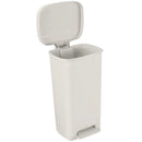 Brewer 52 Quart Step On Plastic Waste Can - White