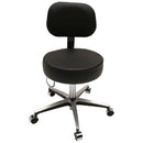 Brewer Century Series Pneumatic Aluminum Exam Stool with Backrest