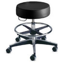 Brewer Century Series Pneumatic Aluminum Exam Stool with High Height and Footring  Blue Fog