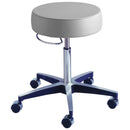 Brewer Century Series Pneumatic Aluminum Exam Stool with Seamless Upholstery  Wedgewood