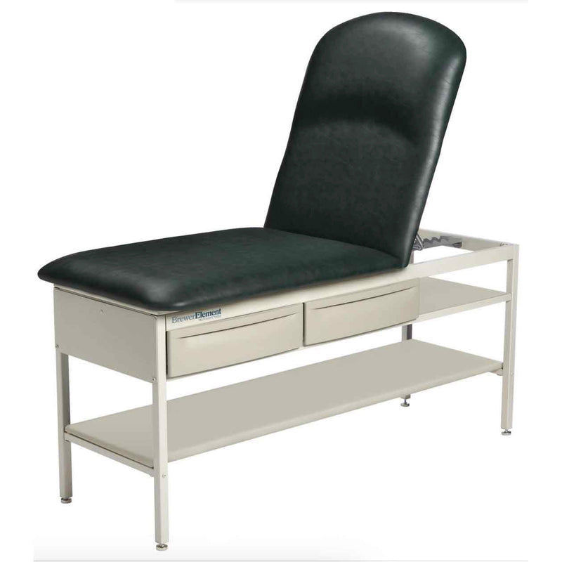 Brewer Element Treatment Table with Shelf, Drawers, and Adjustable Pillow Top  Blue Fog