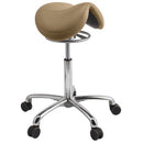 Brewer Jumper Saddle Stool  High Height Cylinder; UltraLeather Papyrus Tan