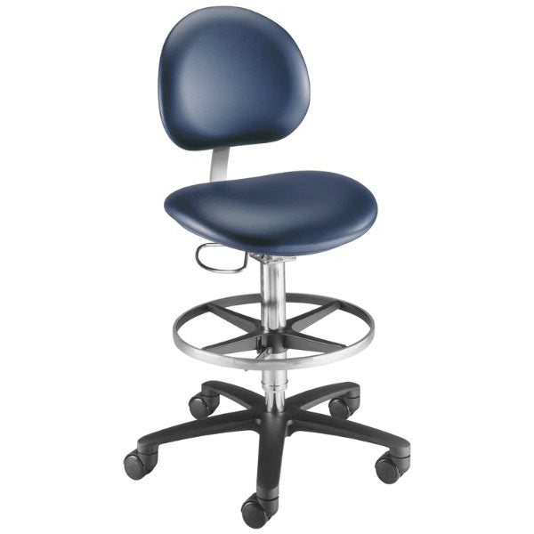 Brewer Millennium Series Laboratory Stool  Blue Fog with Casters