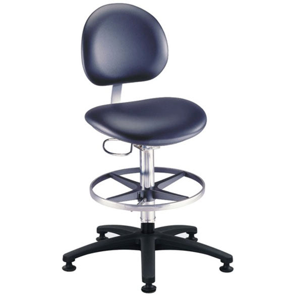 Brewer Millennium Series Laboratory Stool  Blue Fog with Glides