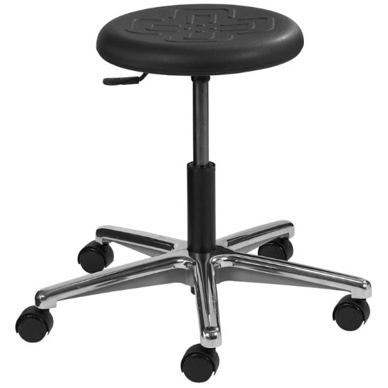 Brewer Polyurethane Round Stool with Casters