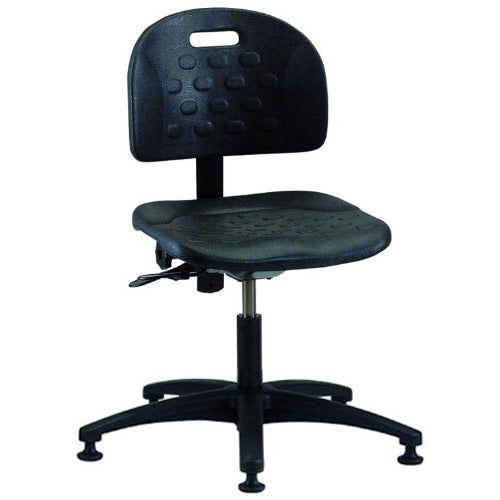 Brewer Polyurethane Task Stool with Seat Tilt and Stationary Glides
