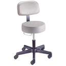 Brewer Value Plus Series Pneumatic Exam Stool  Blue Fog with Backrest