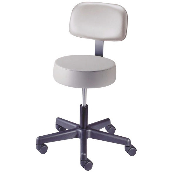 Brewer Value Plus Series Spinlift Exam Stool with Seamless Upholstery and Backrest