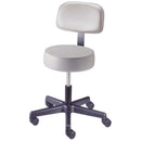 Brewer Value Plus Series Spinlift Exam Stool with Seamless Upholstery  Wedgewood with Backrest