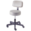 Brewer Value Plus Series Spinlift Exam Stool  Blue Fog with Backrest