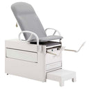 Brewer Versa Exam Table with Patient Assist Handles, Stirrups, Pelvic Tilt, Electrical Receptacle, and Drawer Warmer  Blue Fog