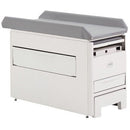 Brewer Versa Exam Table with Pediatric Top and Stirrups  Blue Fog