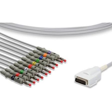 Burdick One Piece EKG Cable  10 Leads Banana - K10-BK2-B0