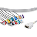 Burdick One Piece EKG Cable  10 Leads Pinch/Grabber - K10-BK2-P0