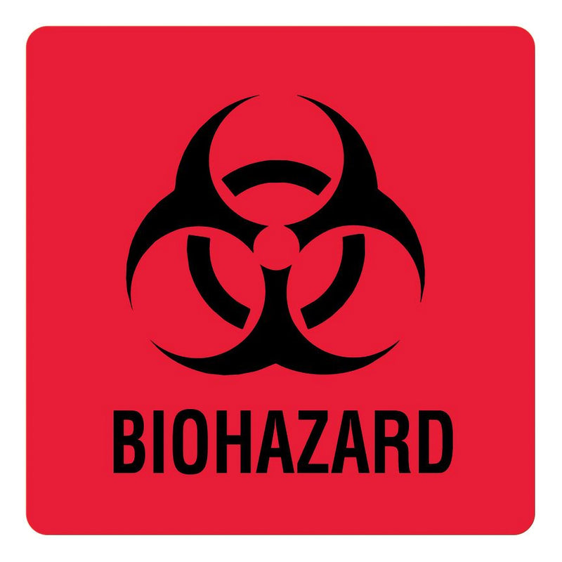 UAL Biohazard / Symbol Pre-Printed Label, 3 x 3 Inch (Pack of 20)