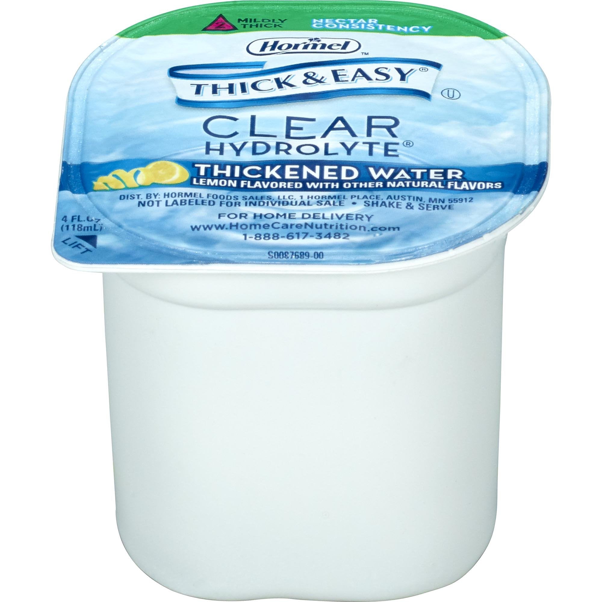 Lyons Magnus LLC Thick & Easy Hydrolyte Nectar Consistency Lemon Thickened Water, 4-ounce Cup (24/CS) 