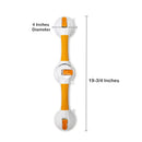 McKesson Rotating Suction-Cup Grab Bar, White/Yellow Plastic (Case of 3)