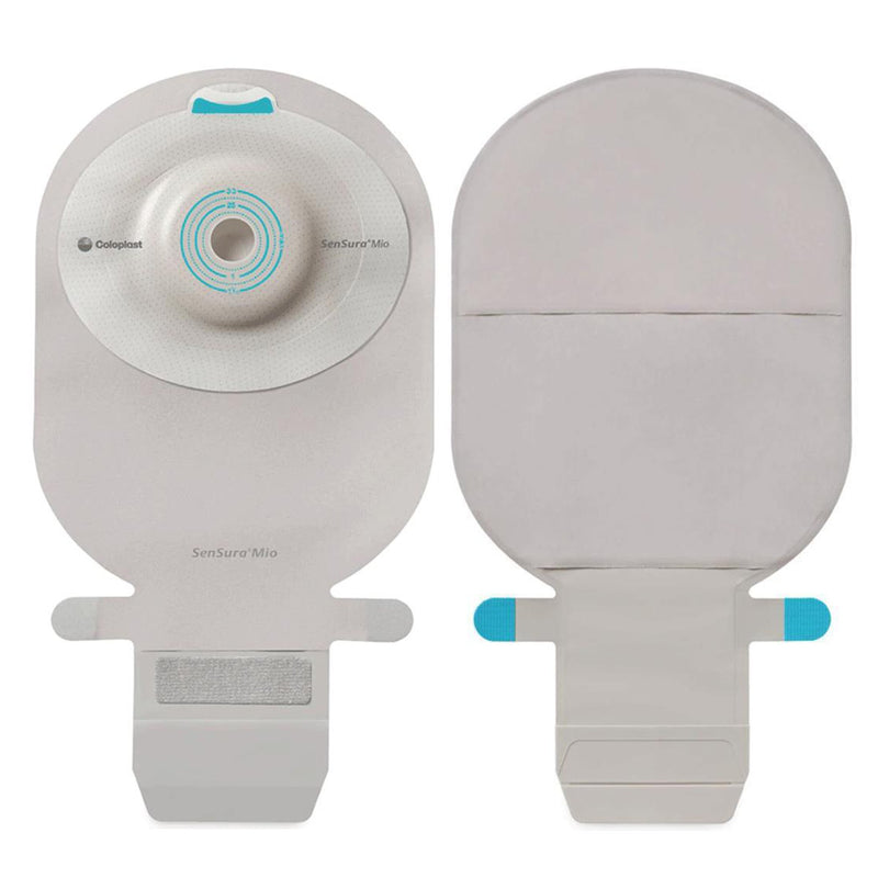SenSura Mio Flat 1-Piece Transparent Ostomy Pouch, 35 mm Stoma (Box of 10)