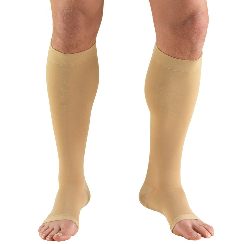 Compression Stocking Truform Knee High Small Beige Open Toe (Each)
