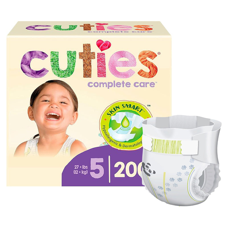 Cuties Complete Care Diapers for Children, 27+ lbs. (Case of 200)