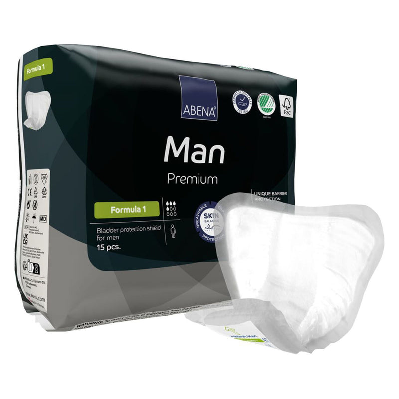 Abena Man Premium Formula 1 Bladder Control Pad, Light Large (Case of 180)